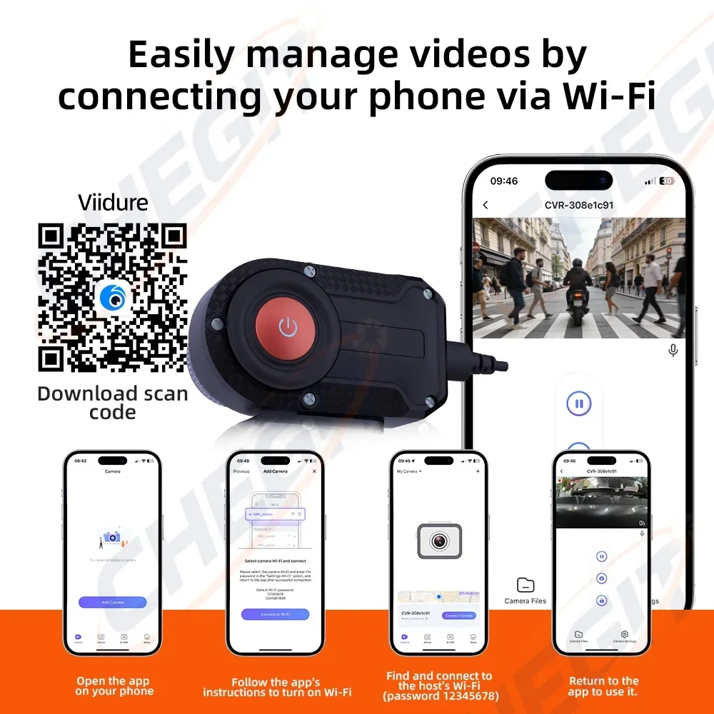 WiFi 2K HD Motorcycle DVR Wate - Mountain Biking Images recension och pris