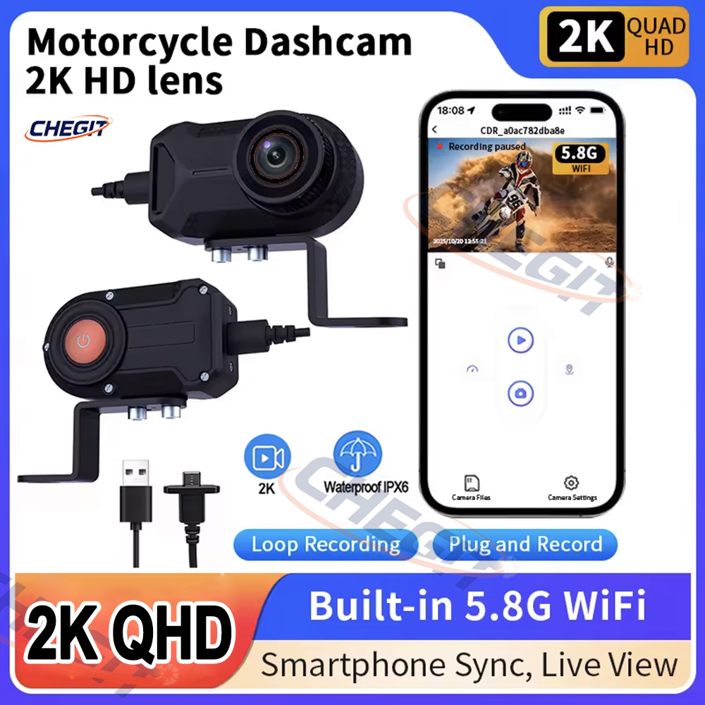 Motorcycle DVR 2K HD WiFi With - Mountain Biking Images recension och pris