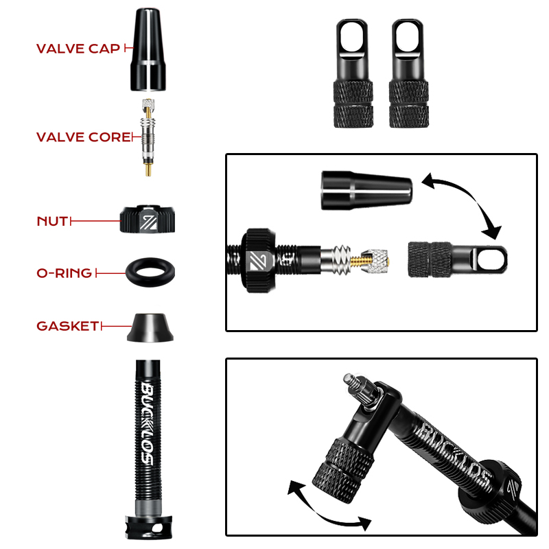 BUCKLOS 40/44/55/60/65/80/100m - Tubeless Valve Core recension och pris