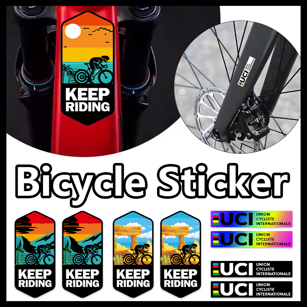 UCI Keep Riding Sticker Set 1S - Mountain Biking Uci recension och pris