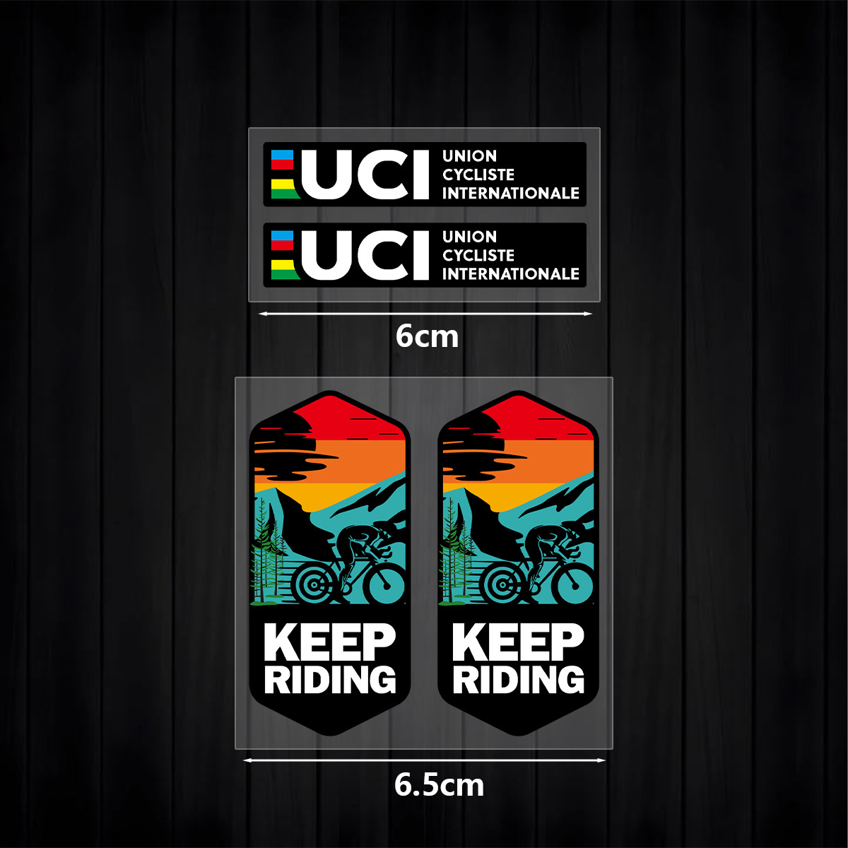 UCI Keep Riding Sticker Set 1S - Mountain Biking Uci recension och pris