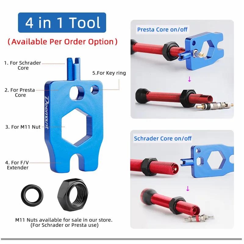Bicycle F/V Tubeless Valve 44  - Tubeless Valve Core recension och pris